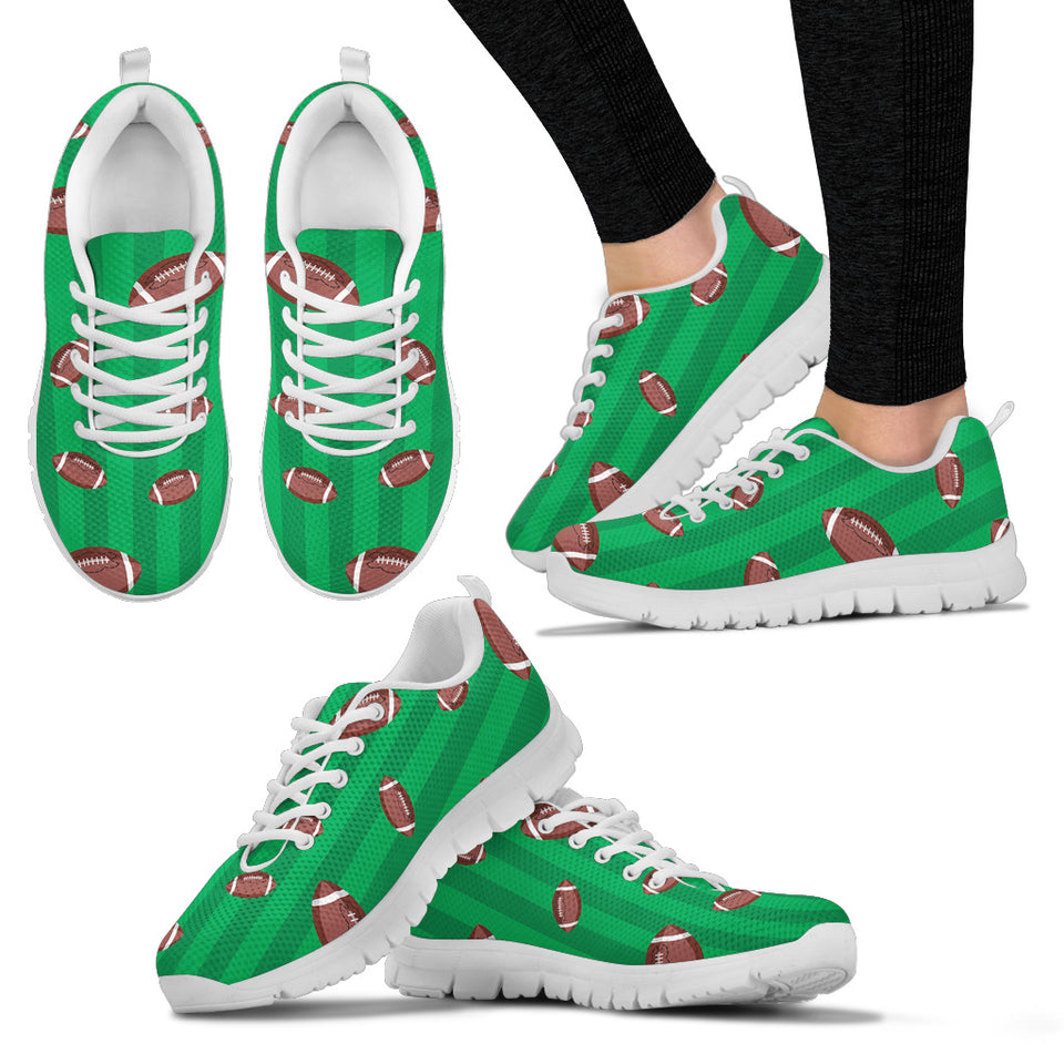 American Football Ball Field Background Women'S Sneaker Shoes