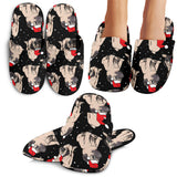 Christmas Pugs Santa_S Red Cap Pattern Slippers