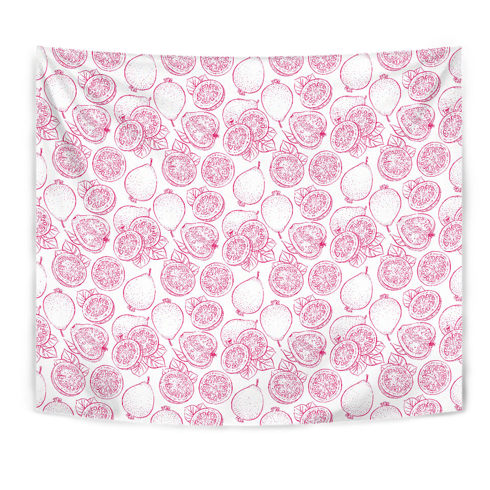 Sketch Guava Pattern Wall Tapestry