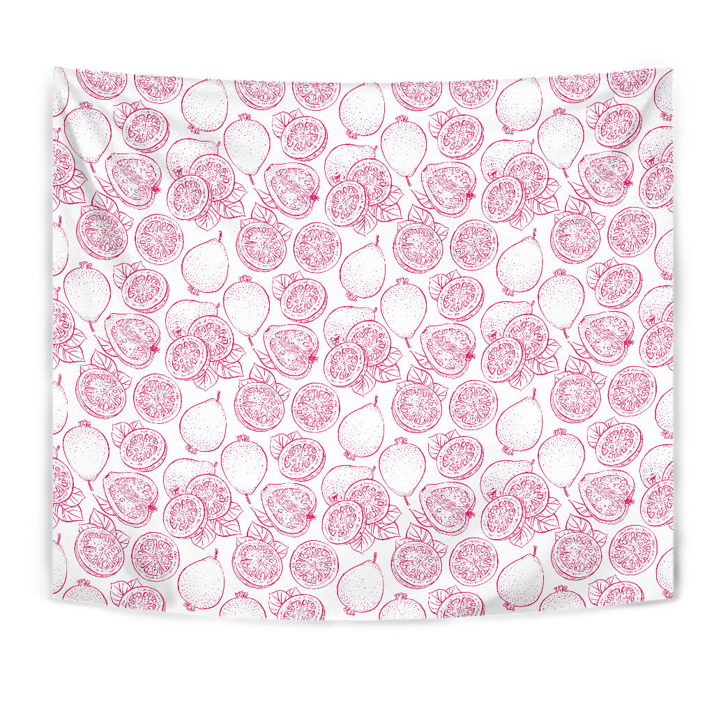 Sketch Guava Pattern Wall Tapestry