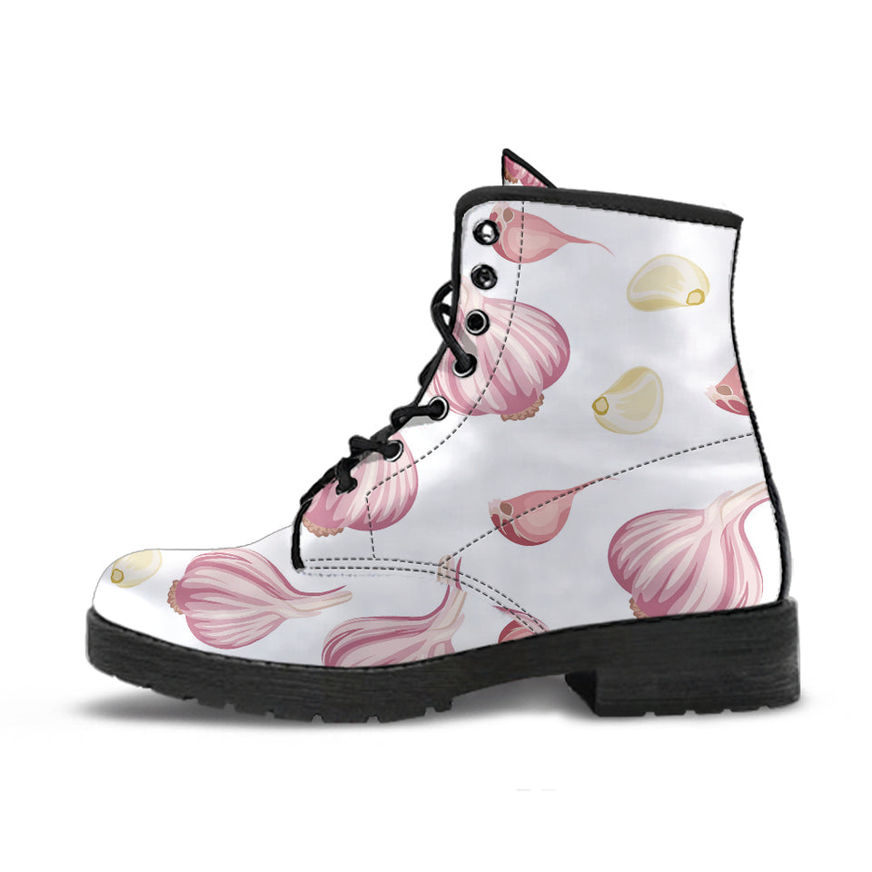 Garlic Pattern Leather Boots
