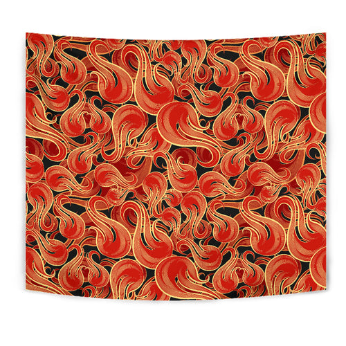 Fire Flame Pattern Wall Tapestry