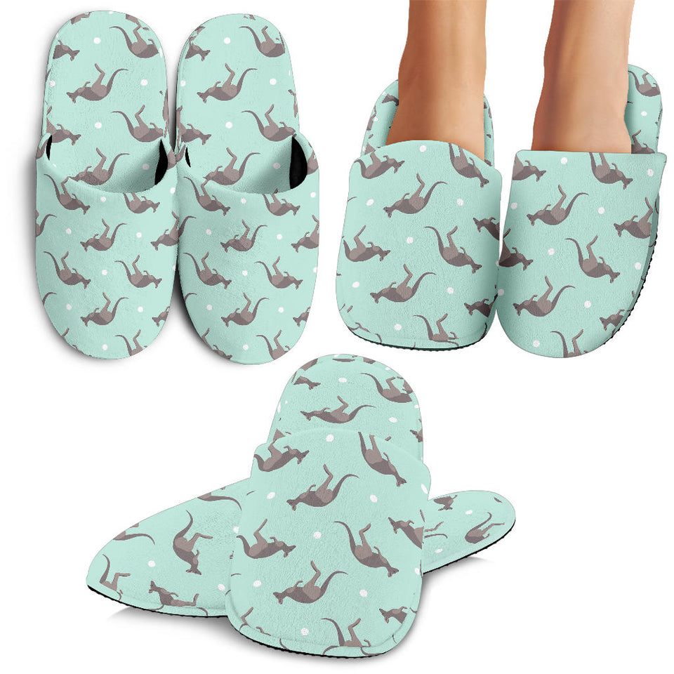 Kangaroo Pattern Background Slippers