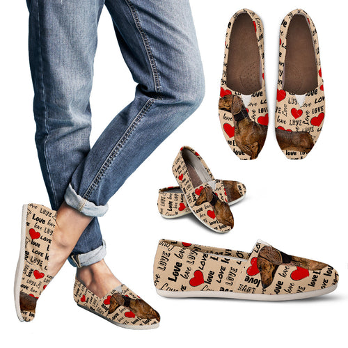 Dachshund Love Women`S Casual Shoes