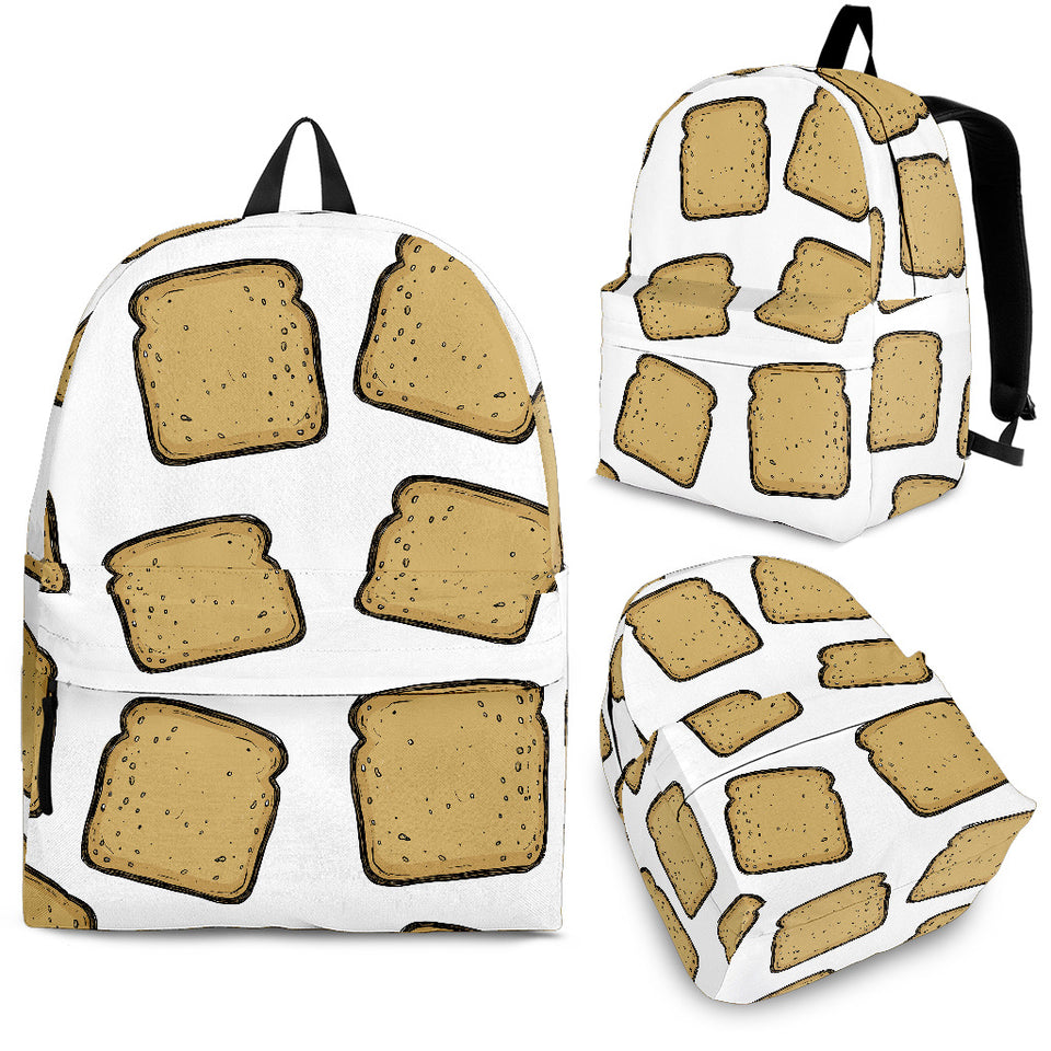 Bread Toast Pattern Print Design 03 Backpack