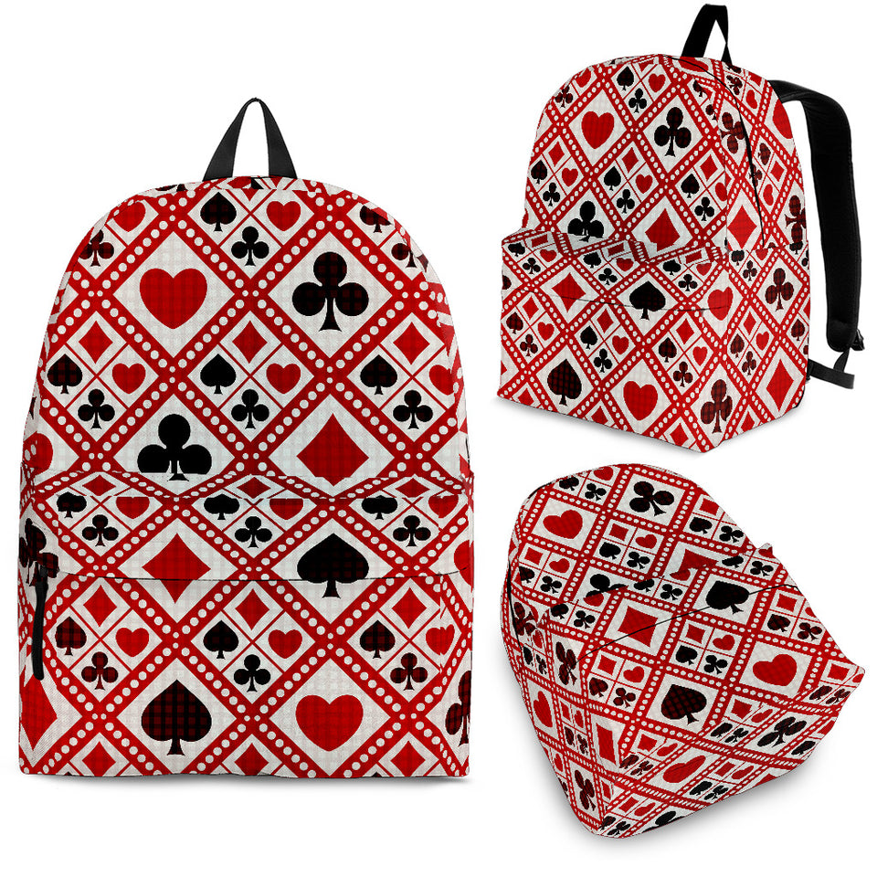 Casino Cards Suits Pattern Print Design 03 Backpack