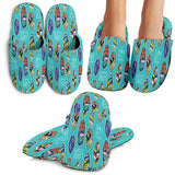Surfboard Pattern Print Design 05 Slippers