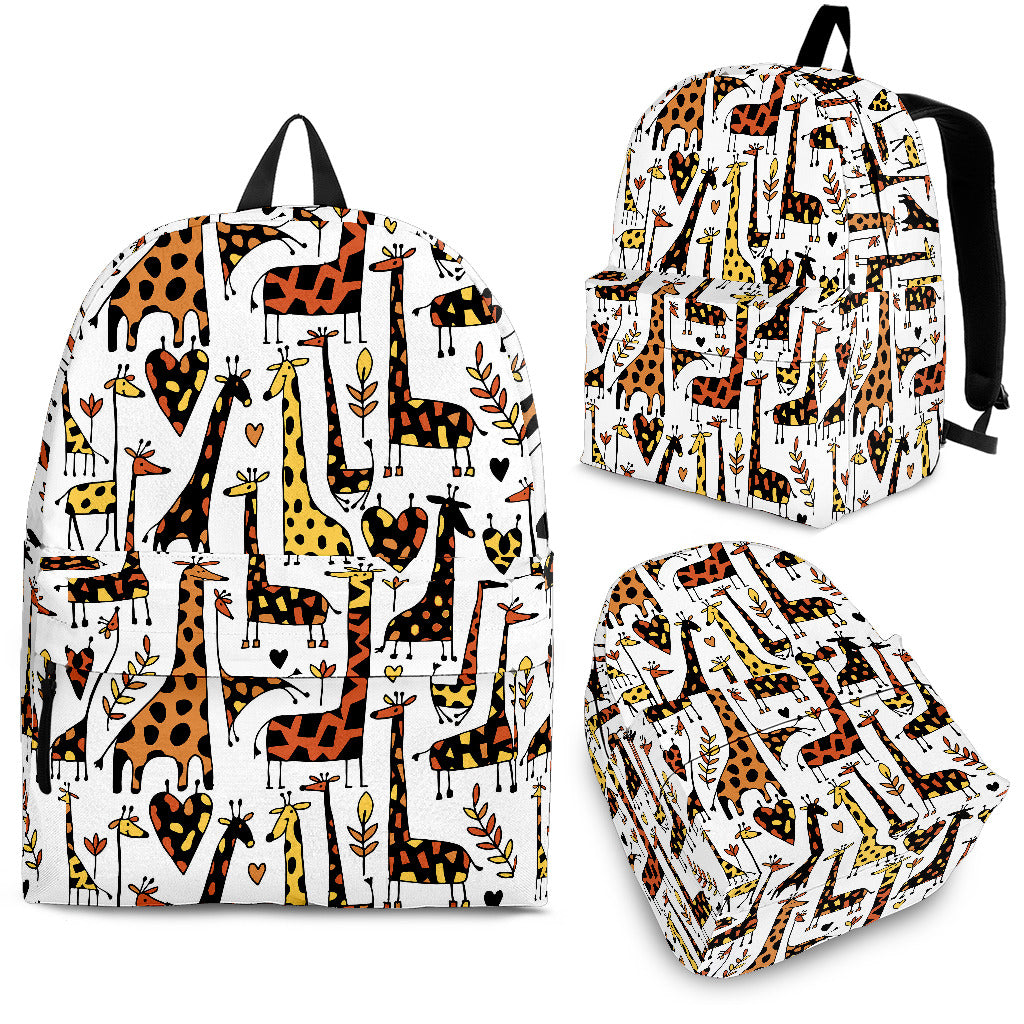 Giraffe Pattern Print Design 05 Backpack