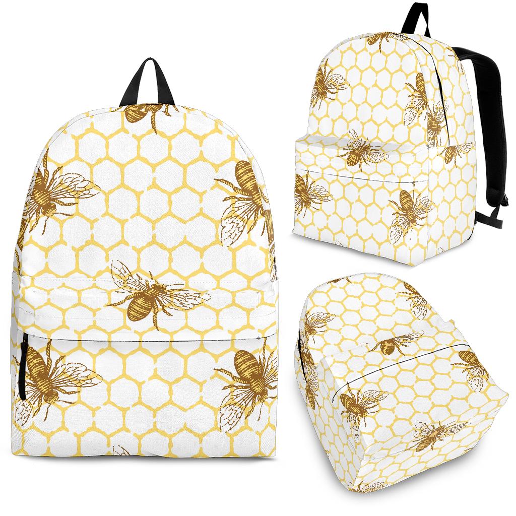 Bee Honeycomb Seamless Design Pattern Backpack