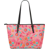Colorful Candy Pattern Large Leather Tote Bag