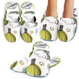 Hot Air Balloon Bird Cloud Pattern Slippers