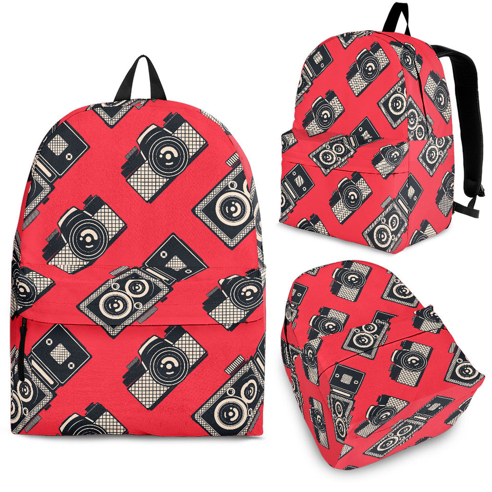 Camera Pattern Print Design 05 Backpack