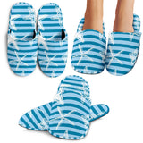 Starfish Blue Blackground Slippers