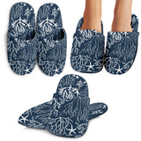 Coral Reef Pattern Print Design 05 Slippers