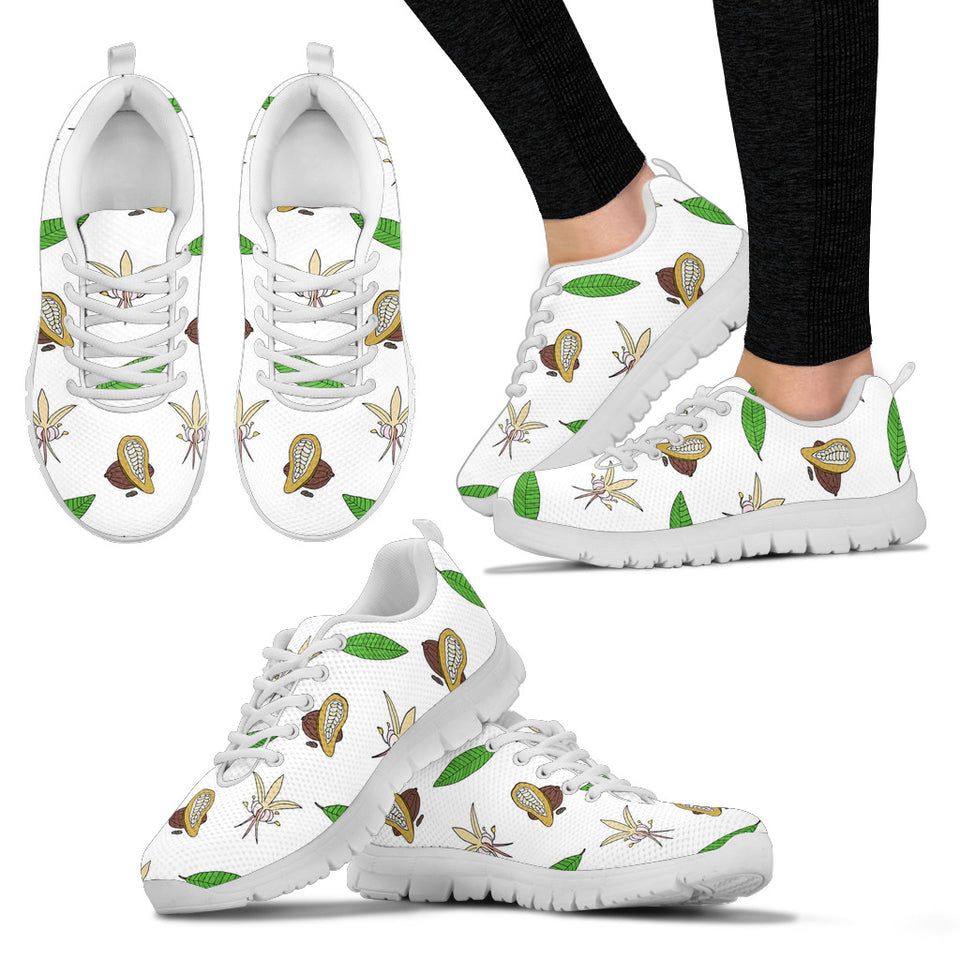Color Hand Drawn Cocoa Pattern Women'S Sneaker Shoes