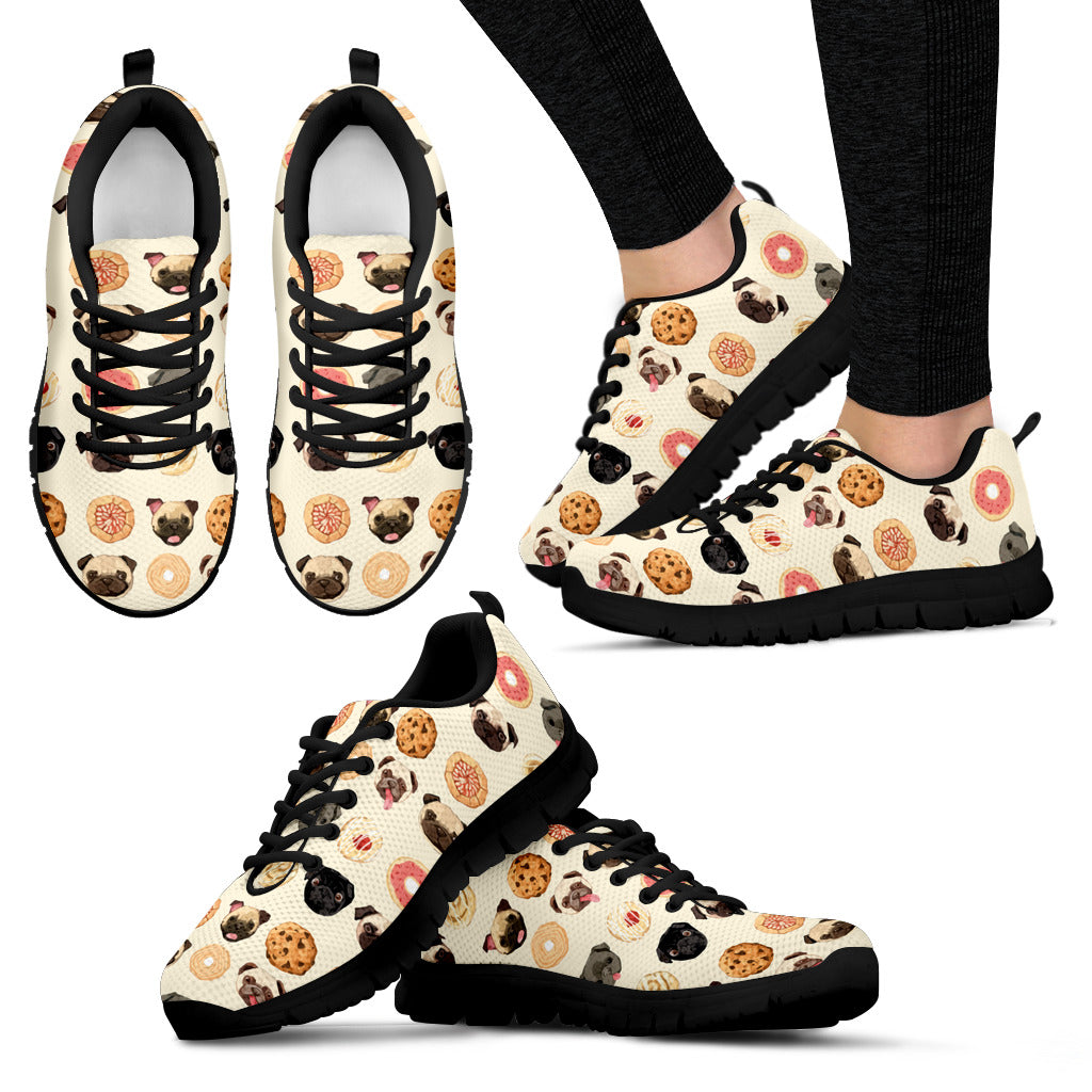 Pugs And Donuts Women'S Sneakers