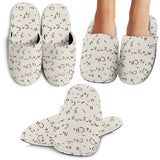 Chemistry Periodic Table Pattern Print Design 04 Slippers
