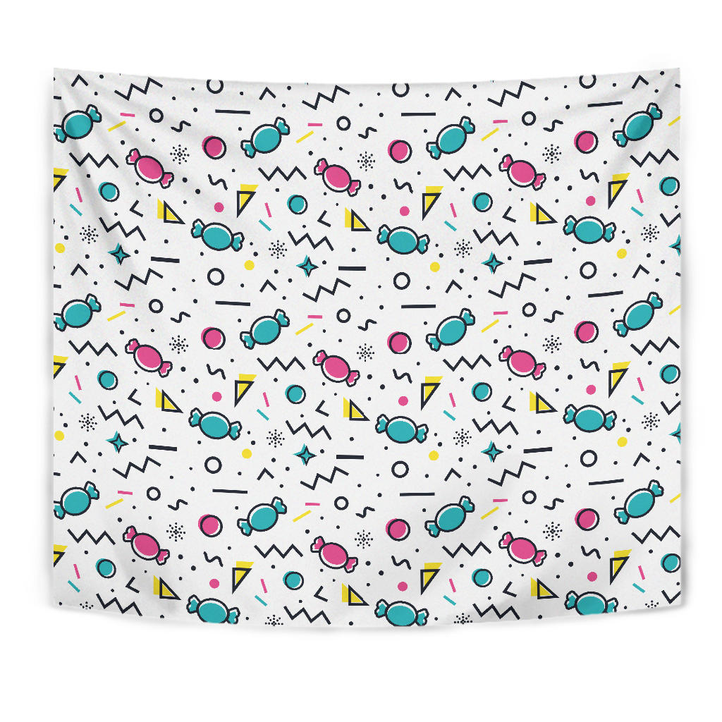 Candy Design Pattern Wall Tapestry