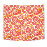 Tropical Grapefruit Pattern Wall Tapestry