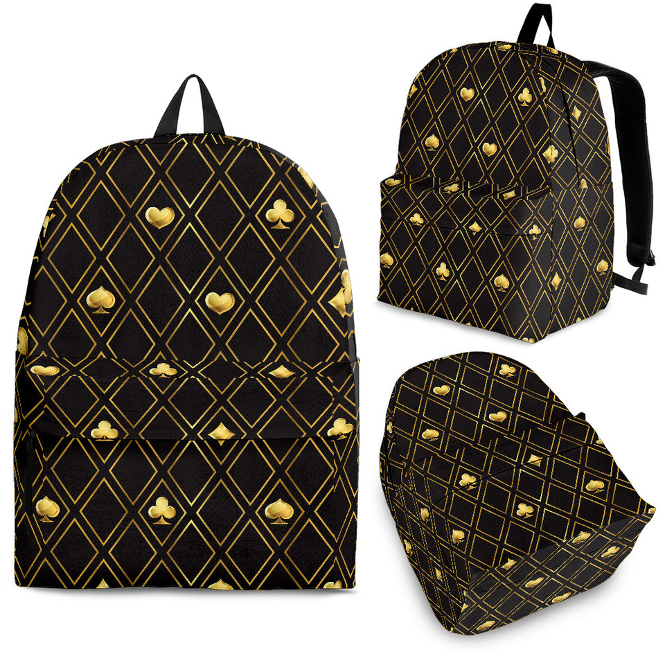 Casino Cards Suits Pattern Print Design 01 Backpack