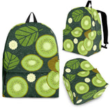 Whole Sliced Kiwi Leave And Flower Backpack
