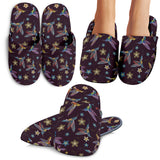 Hummingbird Pattern Print Design 04 Slippers