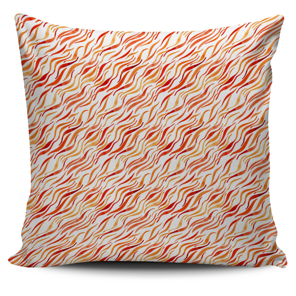 Fire Flame Watercolor Pattern Pillow Cover