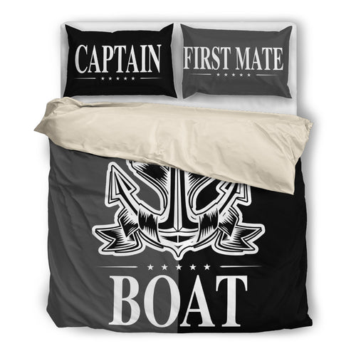 Boat Anchor Bedding Set Duvet Cover Captain & First Mate Anchor Ccnc006 Bt0159