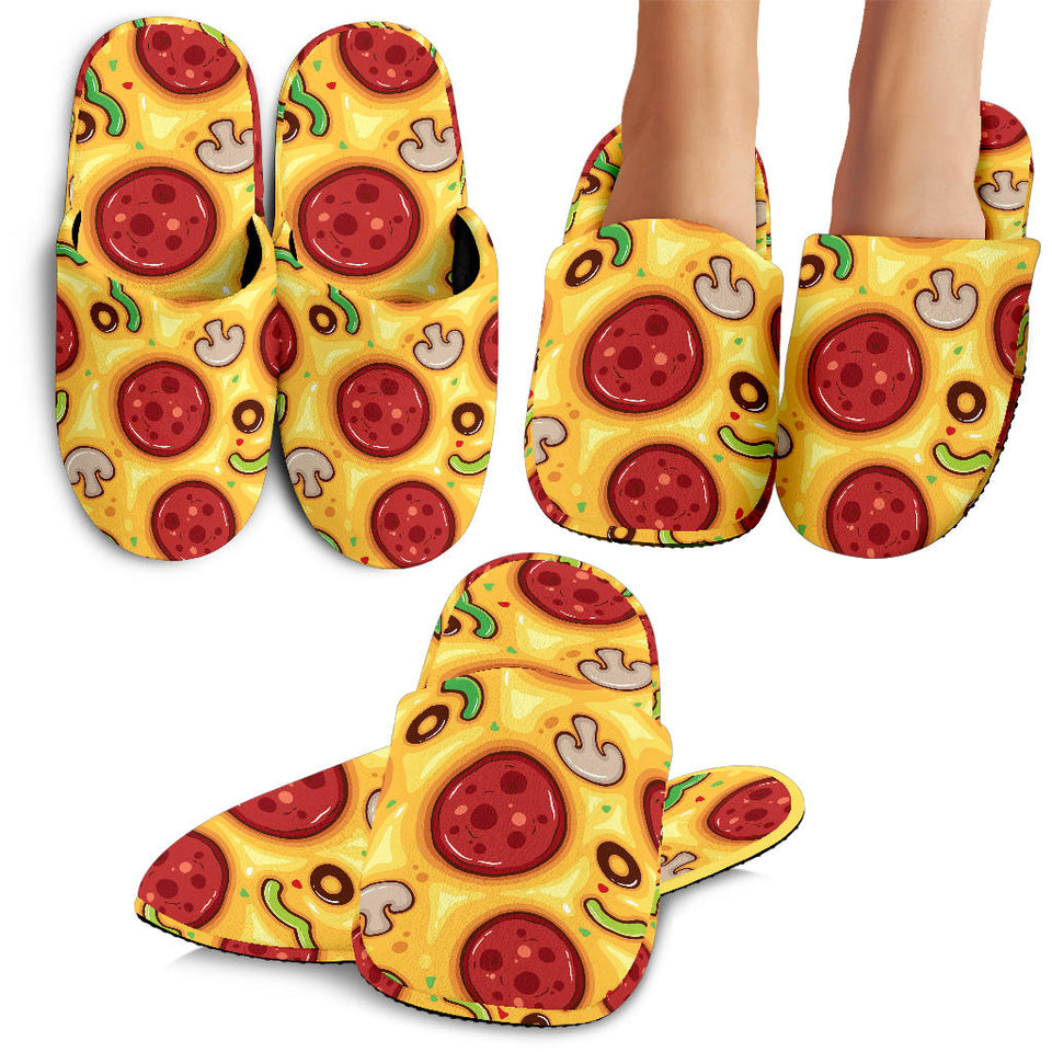 Pizza Texture Pattern Slippers