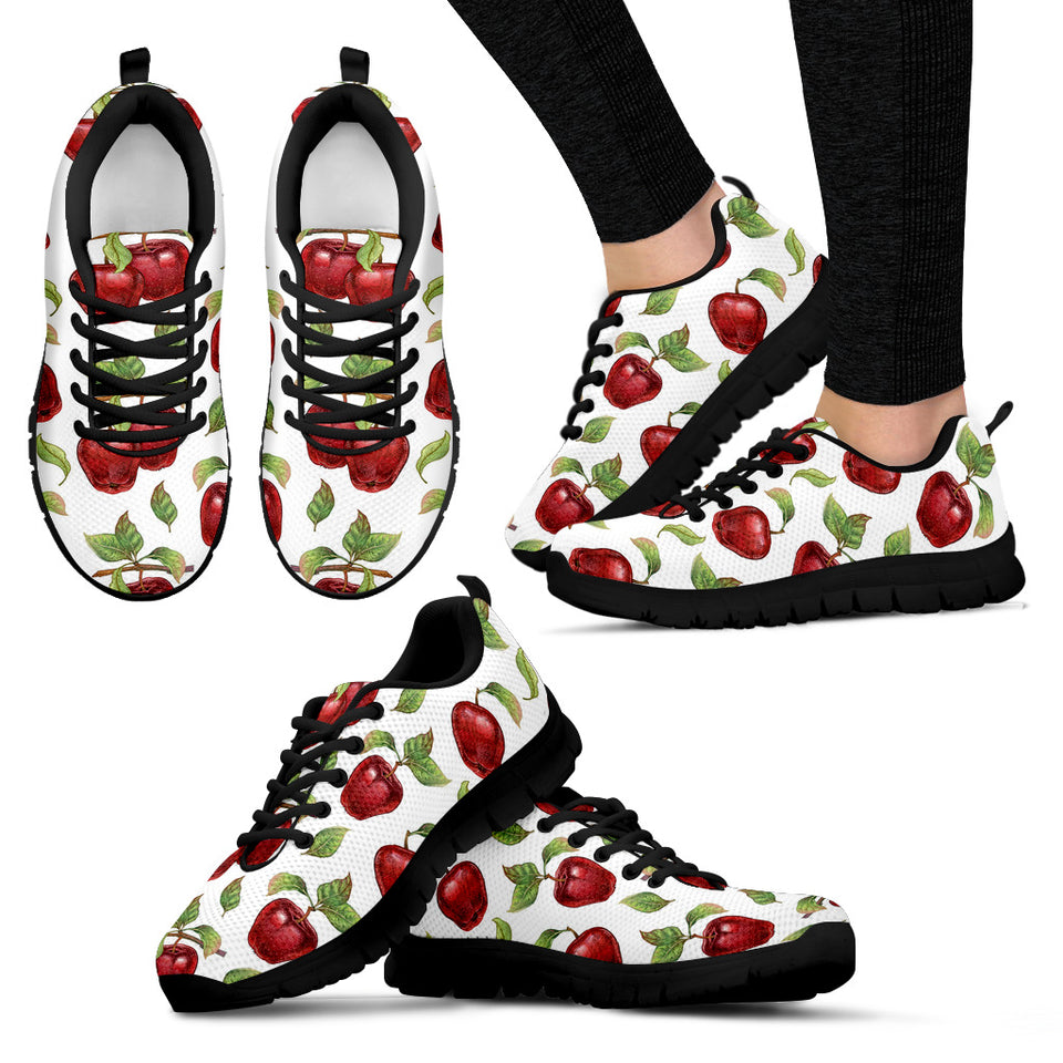Red Apples Pattern Women'S Sneaker Shoes