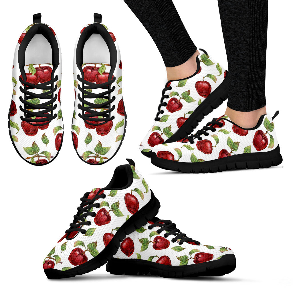 Red Apples Pattern Women'S Sneaker Shoes