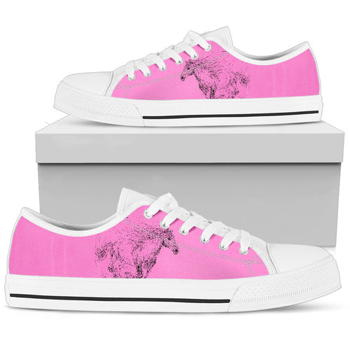 Horse Pink Women'S Low Top Shoe