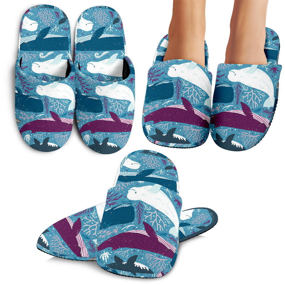 Whale Design Pattern Slippers