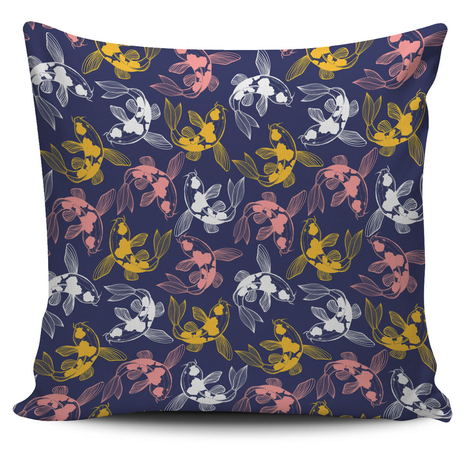 Koi Fish Carp Fish Pattern Pillow Cover