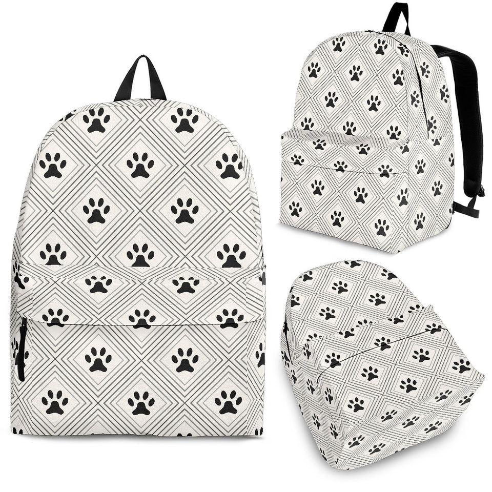 Dog Paws Pattern Print Design 03 Backpack