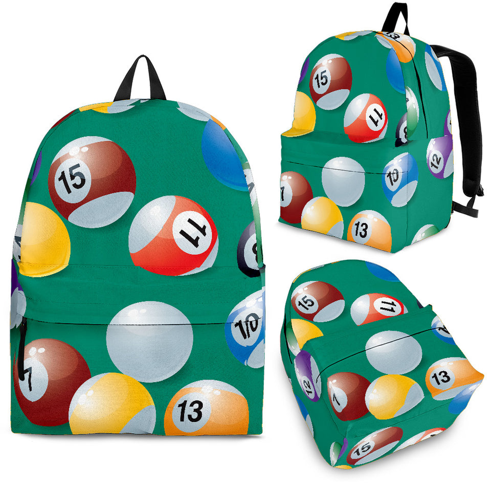 Billiard Ball Pattern Print Design 01 Backpack