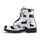 Goat Ram Pattern Leather Boots