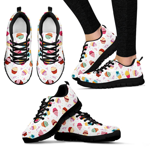 Cake Cupcake Design Pattern Women'S Sneaker Shoes