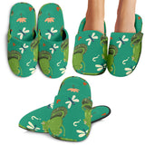 Cute Frog Dragonfly Design Pattern Slippers