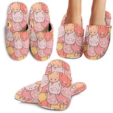 Pig Pattern Print Design 04 Slippers