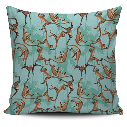 Monkey Palm Tree Background Pillow Cover