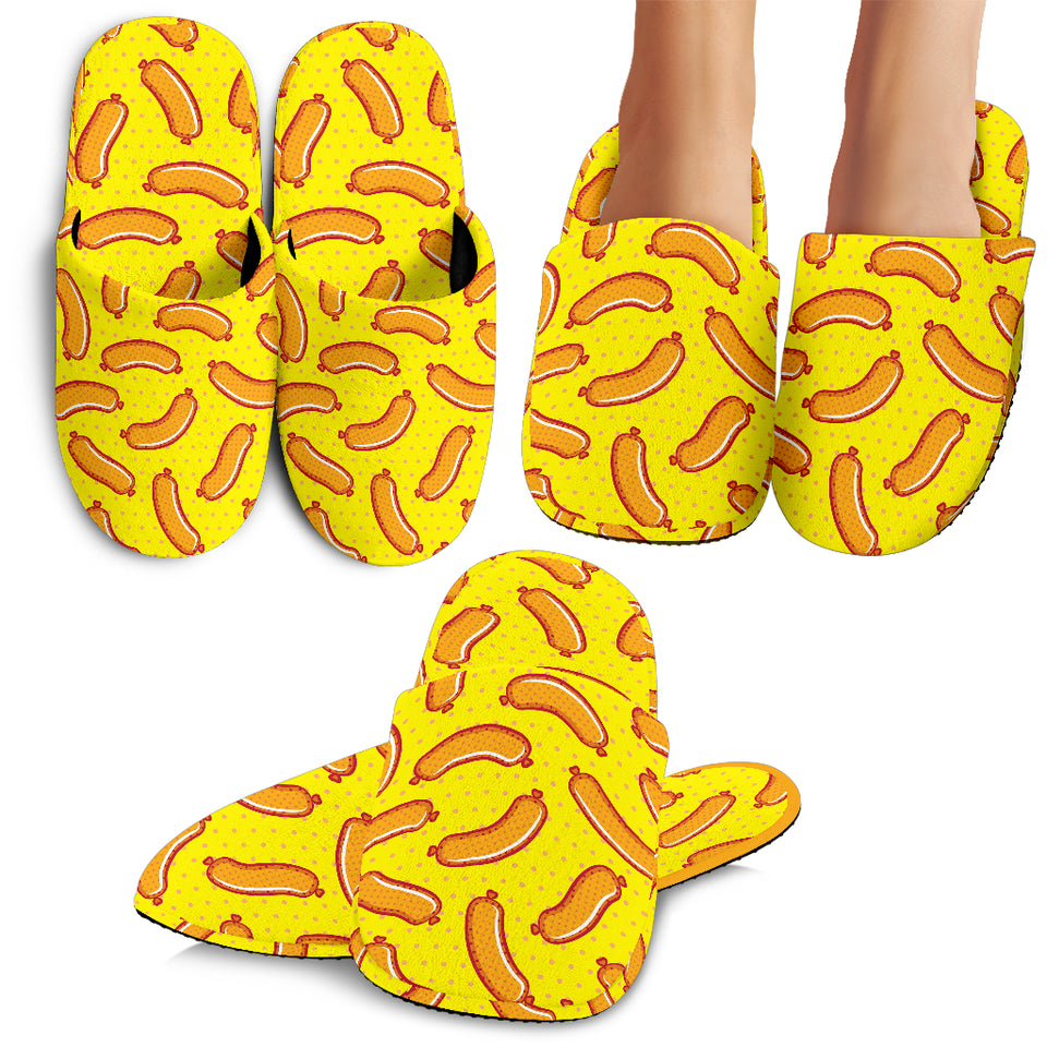 Sausage Pattern Print Design 01 Slippers