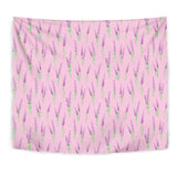 Lavender Pattern Pink Background Wall Tapestry