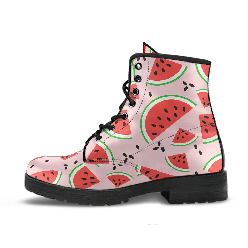 Watermelon Pattern Leather Boots