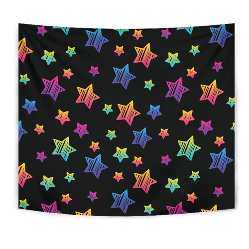 Colorful Star Pattern Wall Tapestry