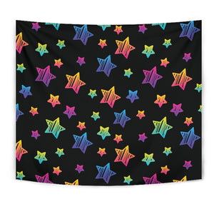 Colorful Star Pattern Wall Tapestry
