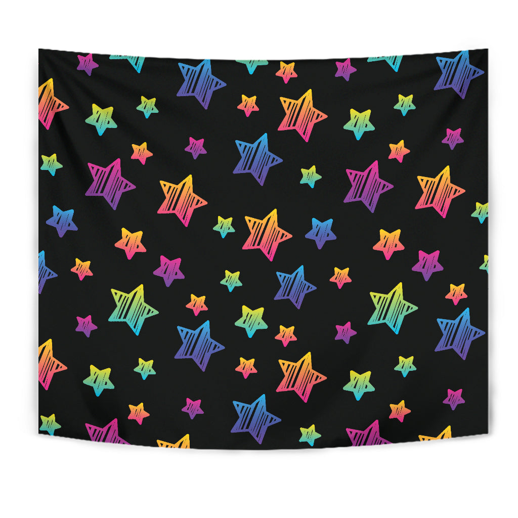 Colorful Star Pattern Wall Tapestry