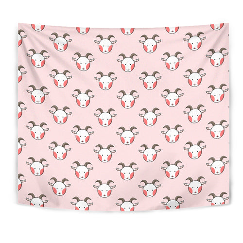 Cute Goat Pattern Wall Tapestry