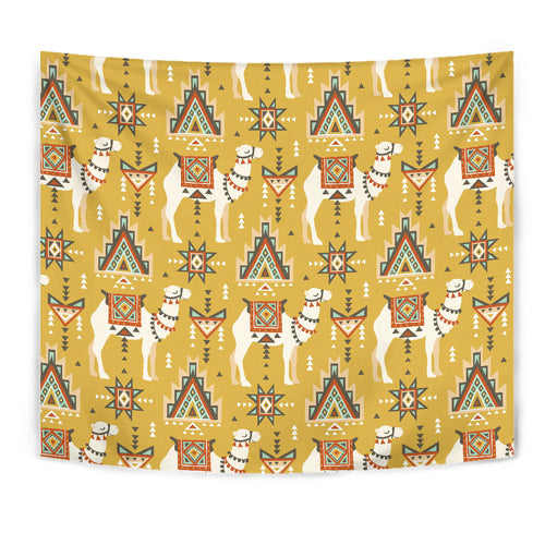 Camels Ethnic Motif Pattern Wall Tapestry