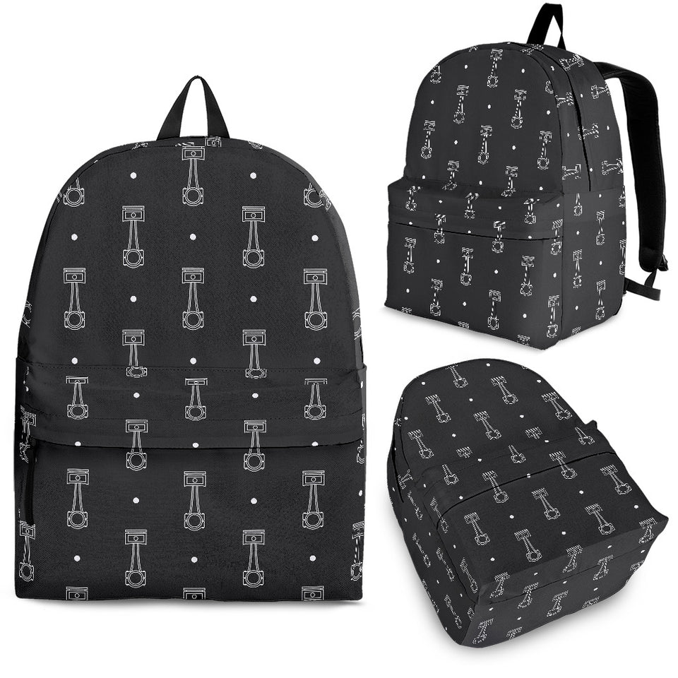 Engine Piston Black Background Pattern Print Design 02 Backpack